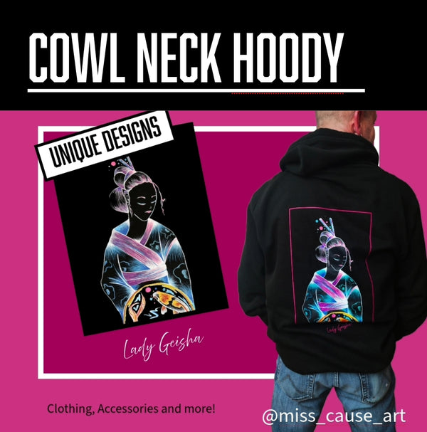 Cowl Neck Hoody - UNISEX